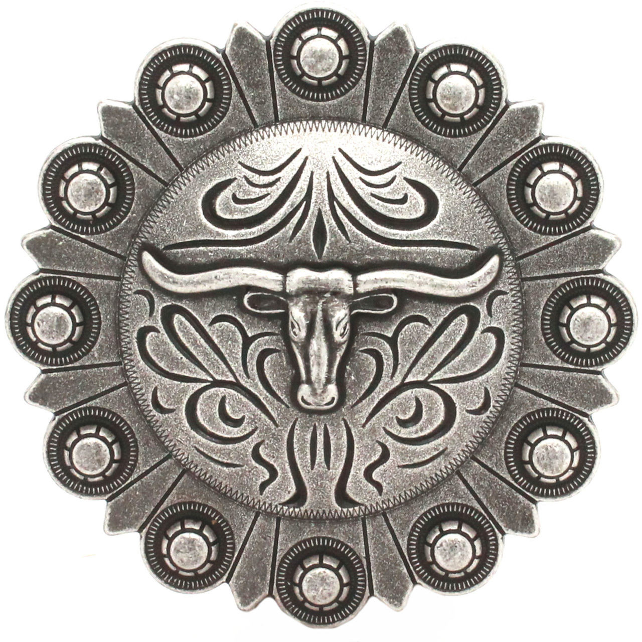 Stamped Metal Conchos - Wandering Bull Native American Shop