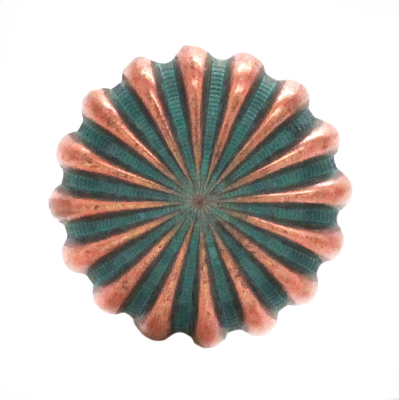 Pinwheel Concho Copper Patina 1" Front