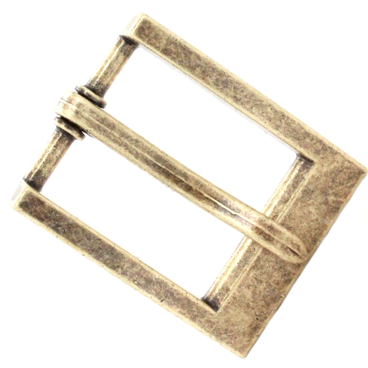 Heel Bar Belt Buckle Antique Brass 1-1/4" Top