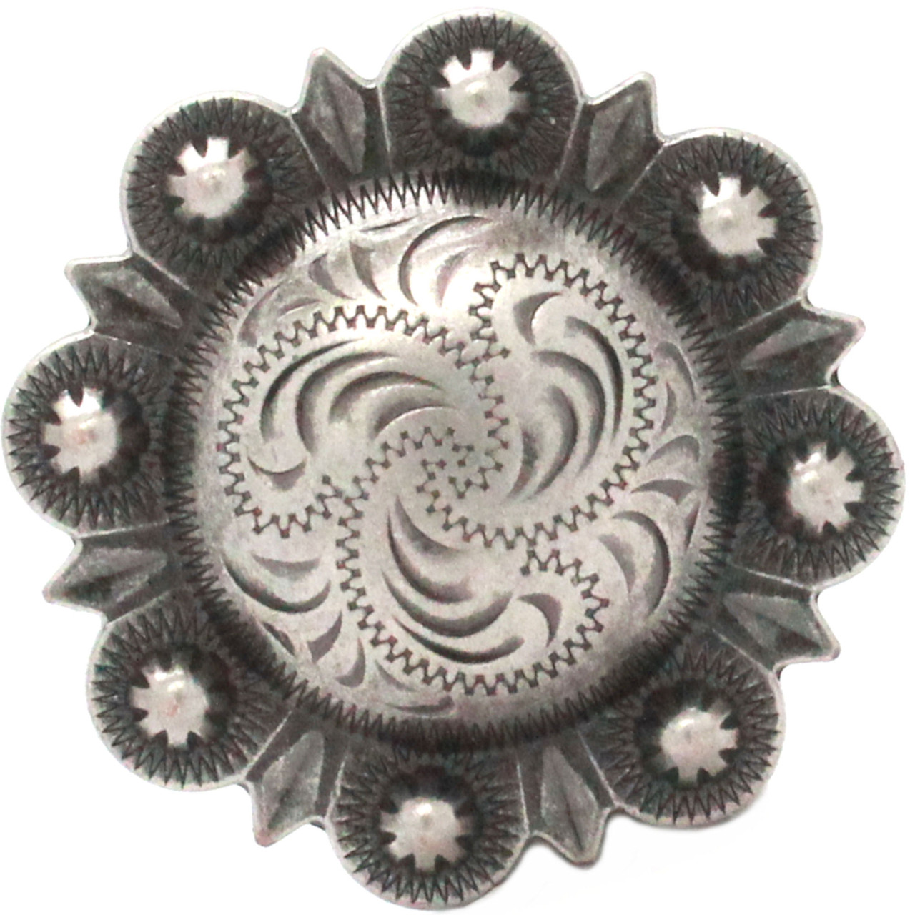 Berry Concho 1-3/4" Antique Silver Front