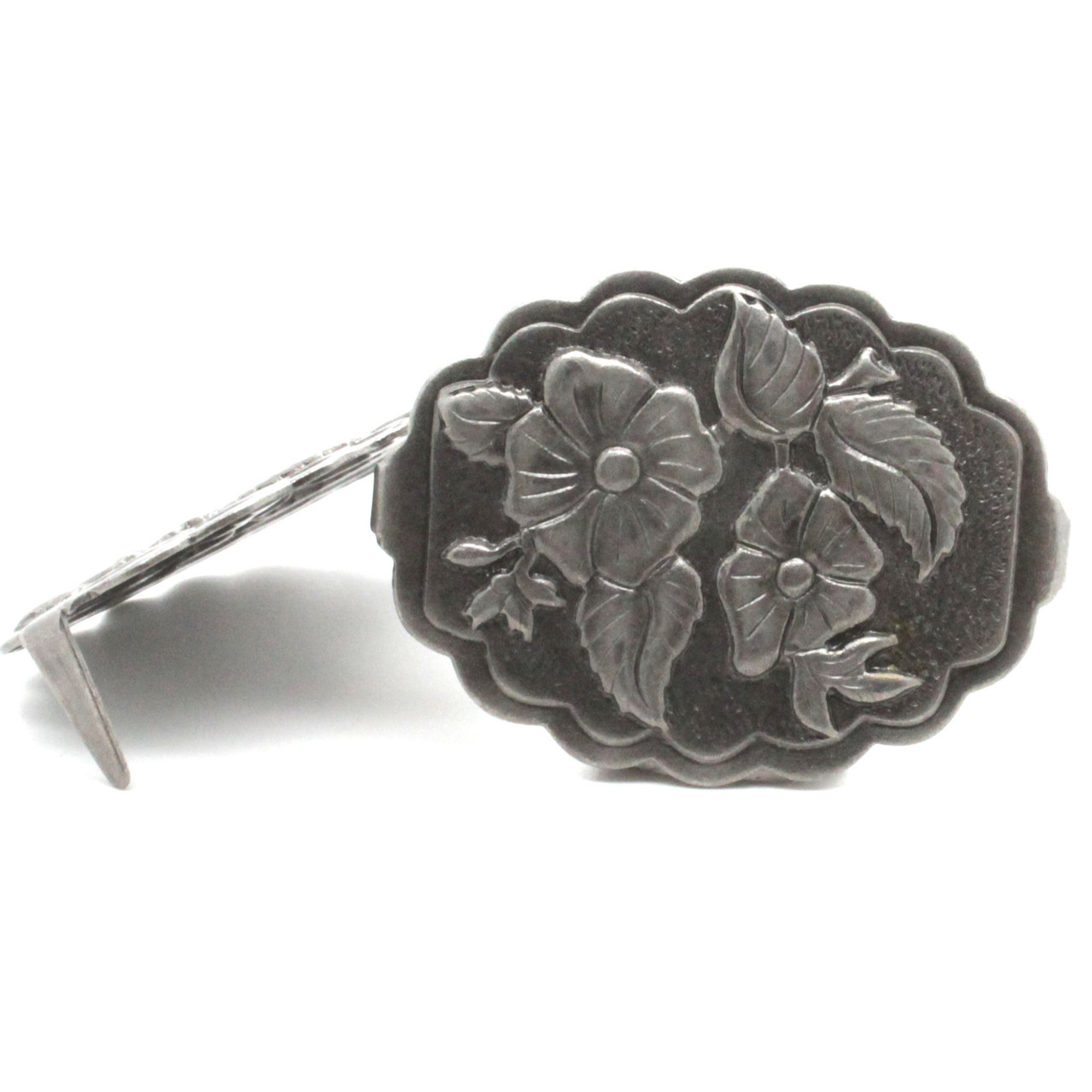 Santa Fe with Dual Cactus Flower Antique Nickel Spots