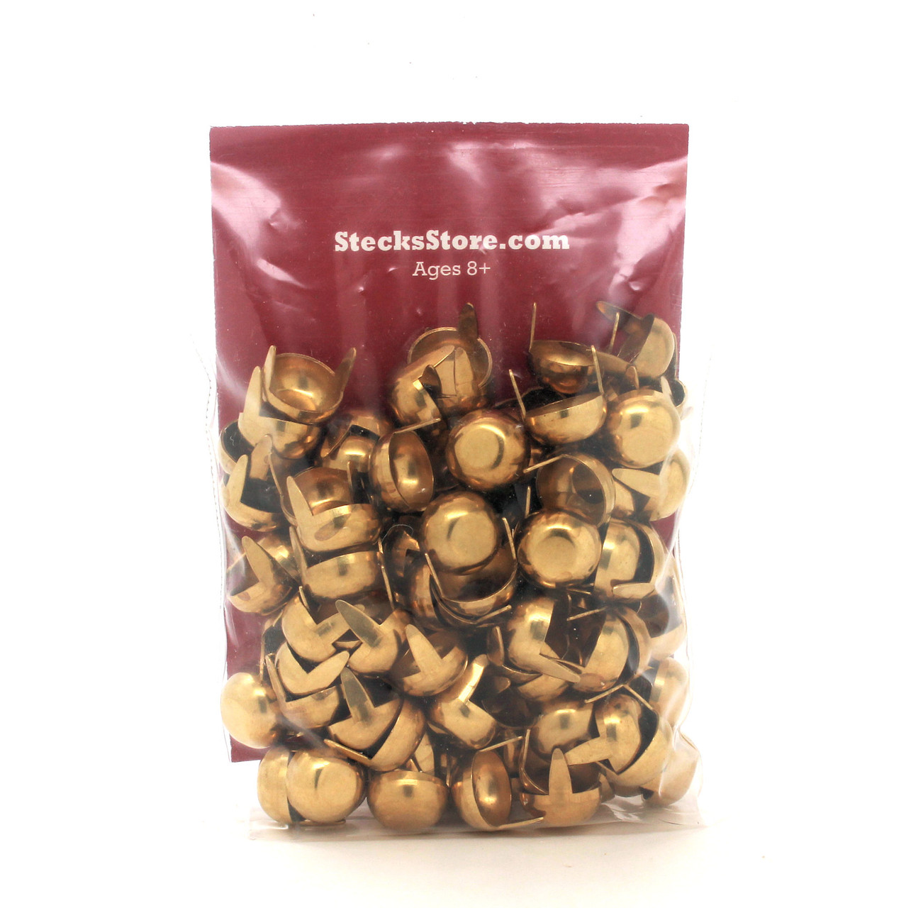 Brass domed round spots bagged.