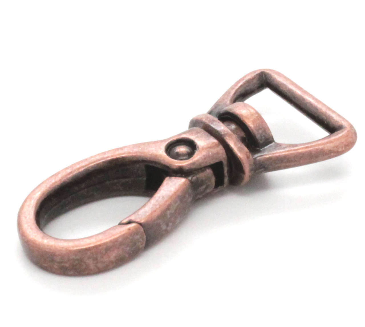 Swivel Snap Leash Clip Lobster Claw Antique Copper Plate 5/8" Back