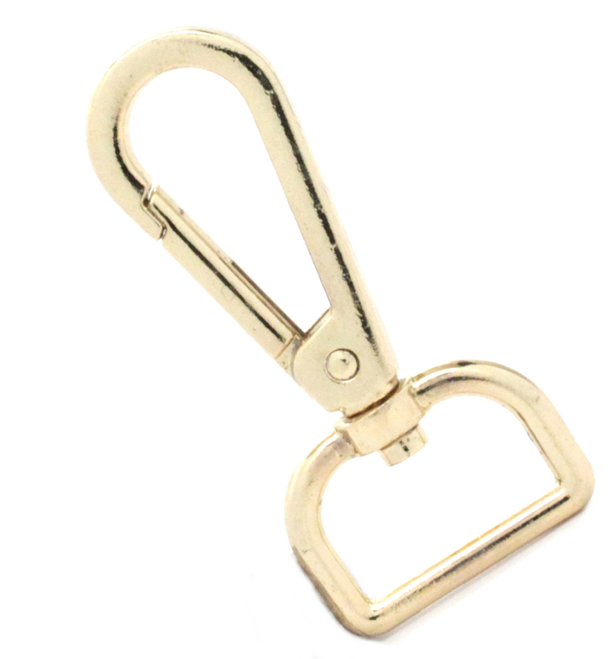 Swivel Snap Leash Clip Lobster Claw Brass Plate 3/4" Front