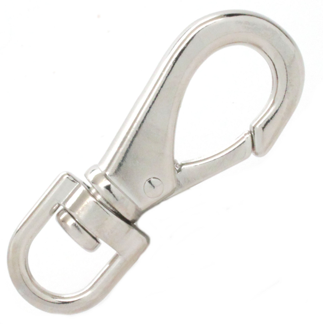 Swivel Snap Hook Clip Nickel Plate Round End 5/8" Front