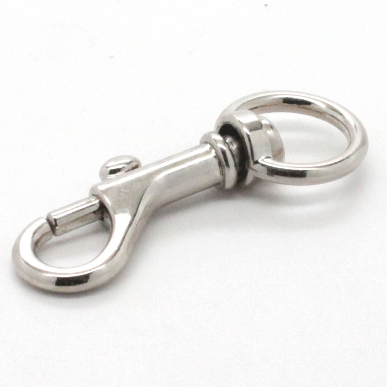 Bolt Action Leash Clip Nickel Plate 1/2" Back