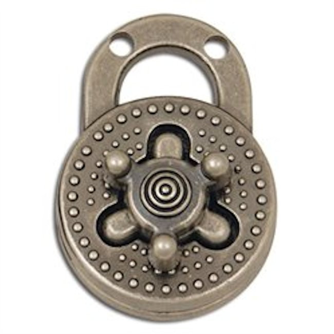 Turn-Lock Bag Clasp Antique Nickel Finish 1307-01 - Stecksstore