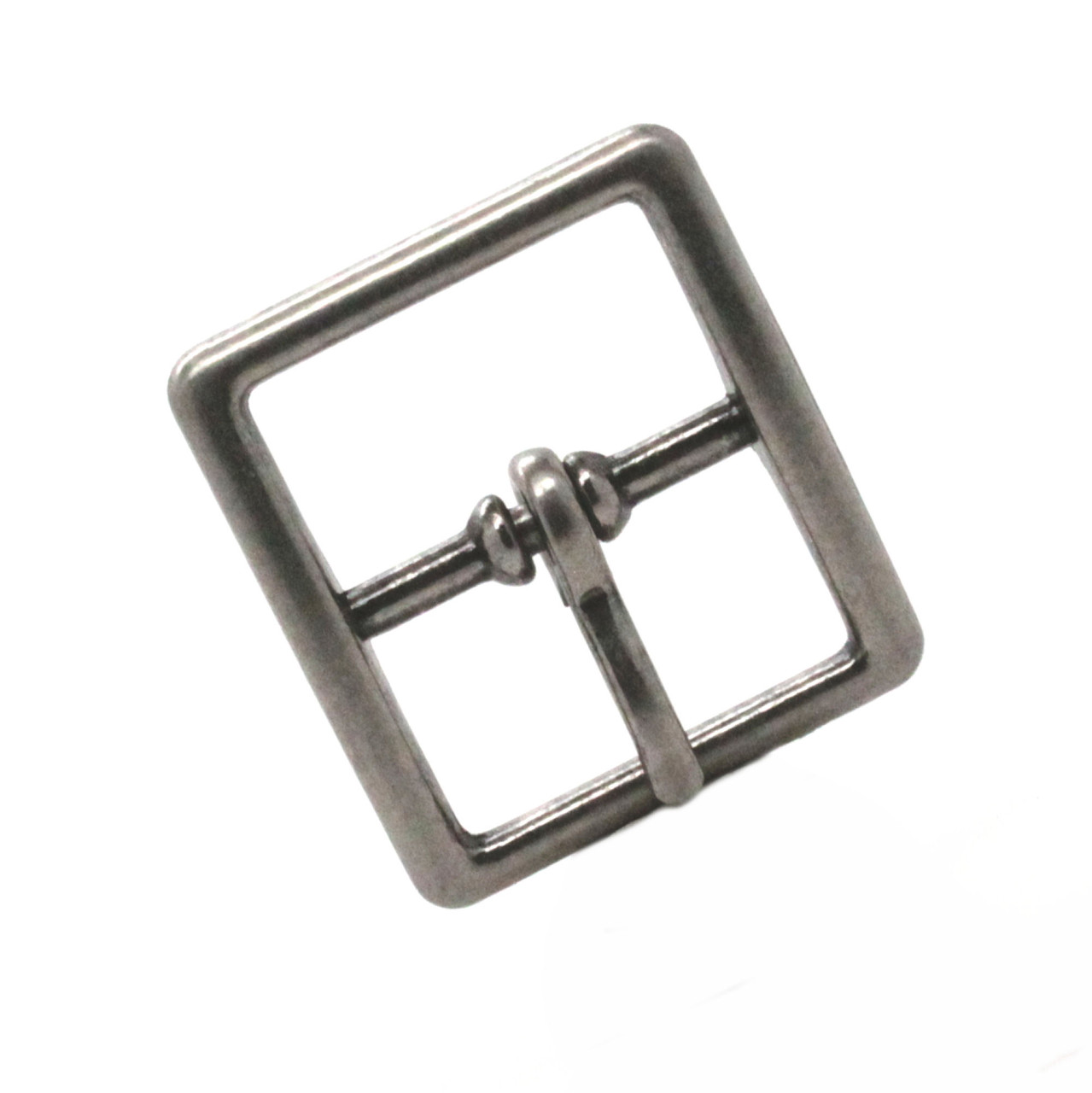 Square Strap Buckle 3/4" Antique Nickel Front