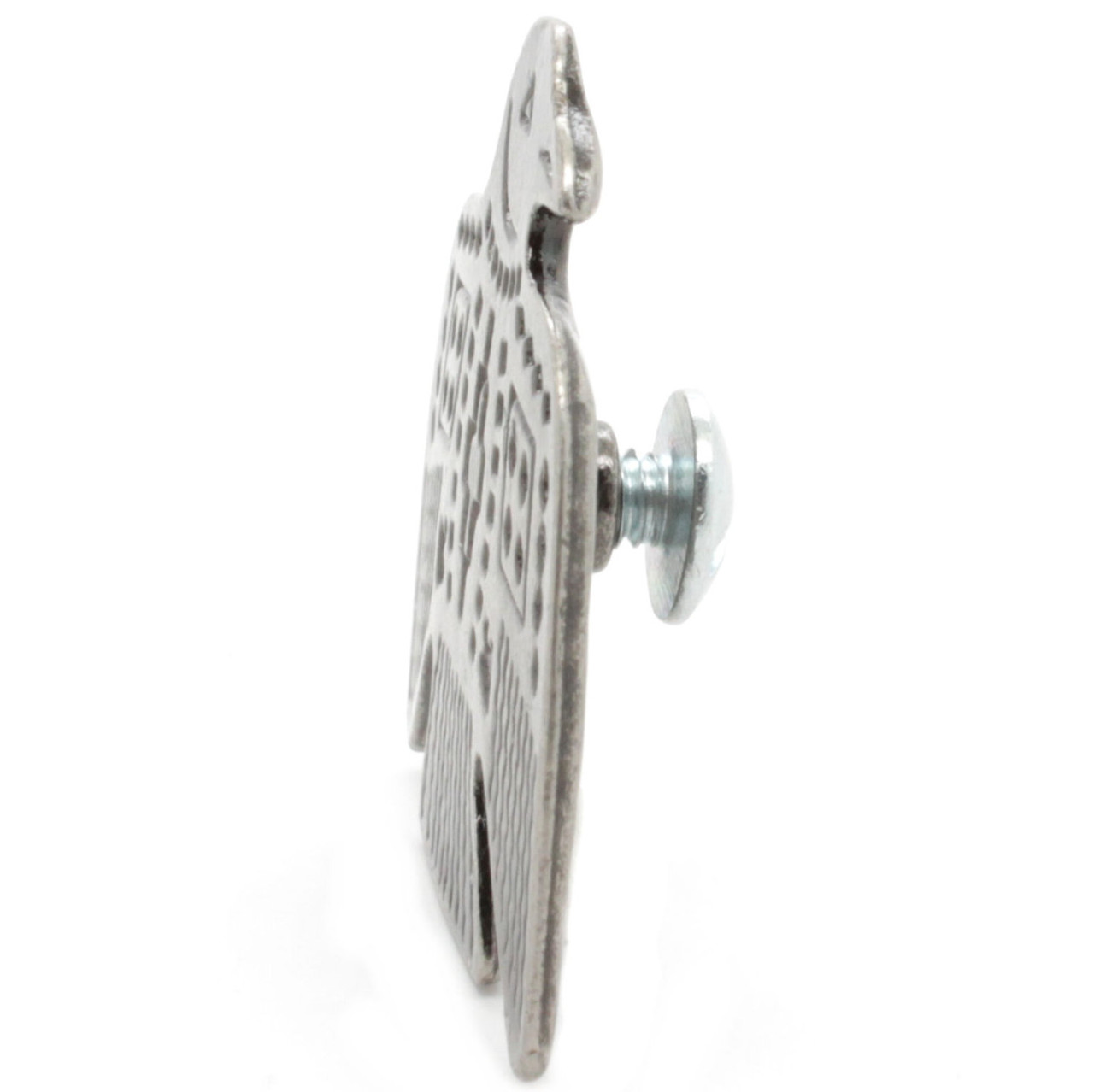 Santa Fe Thunderbird Screw Back Concho Antique Nickel Side