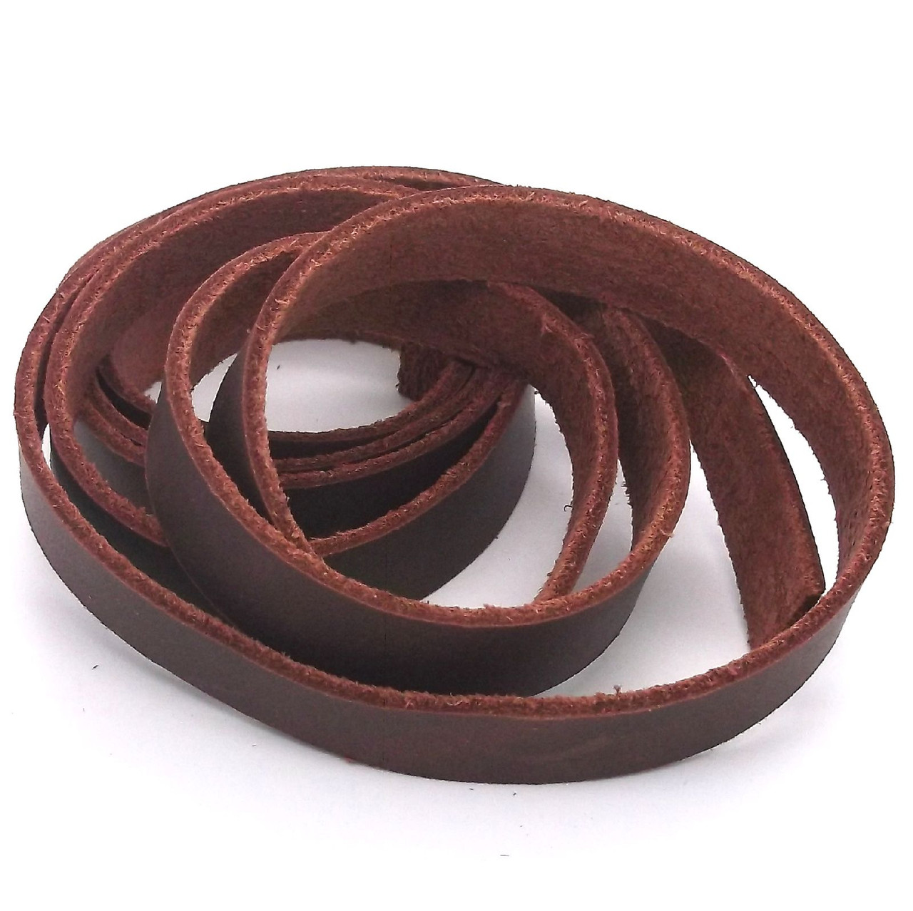 Burgundy Latigo Saddle String Leather Strap