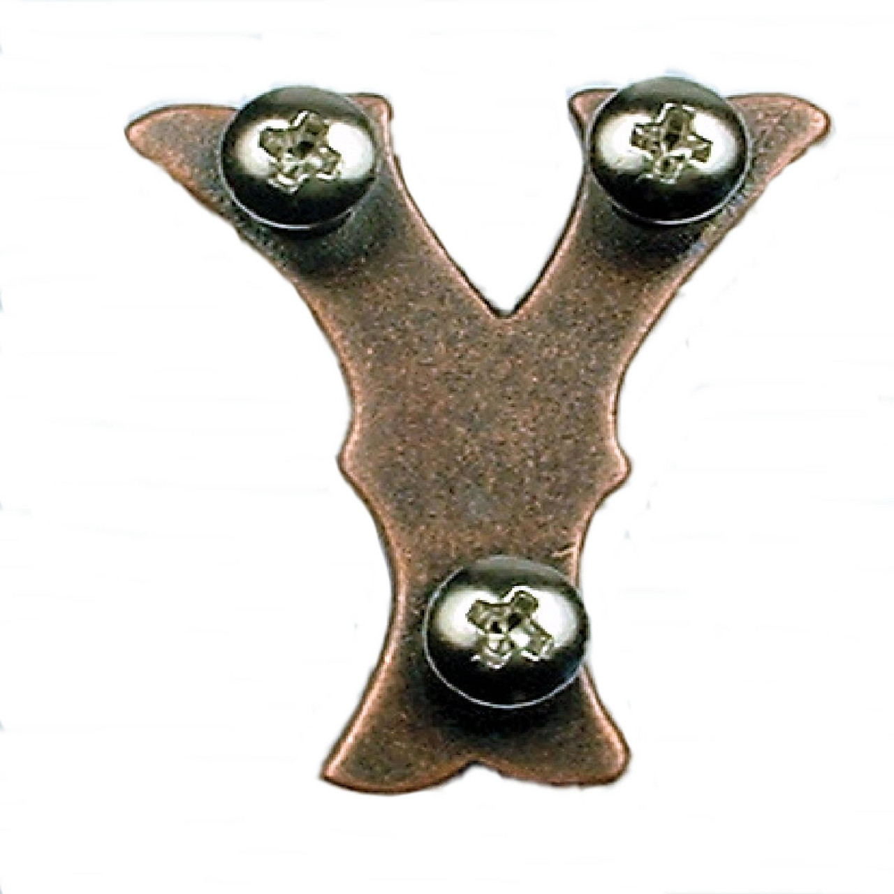 Alphabet Letter Y Concho Antique Copper Back