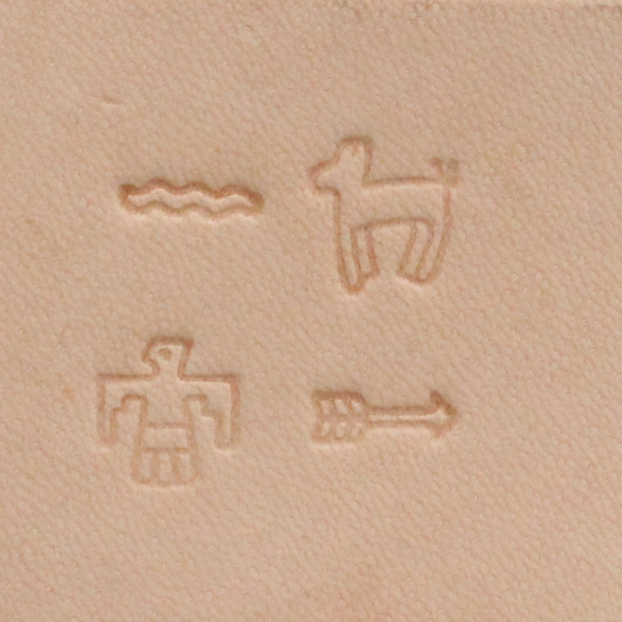 Stamp impressions on leather for T4906