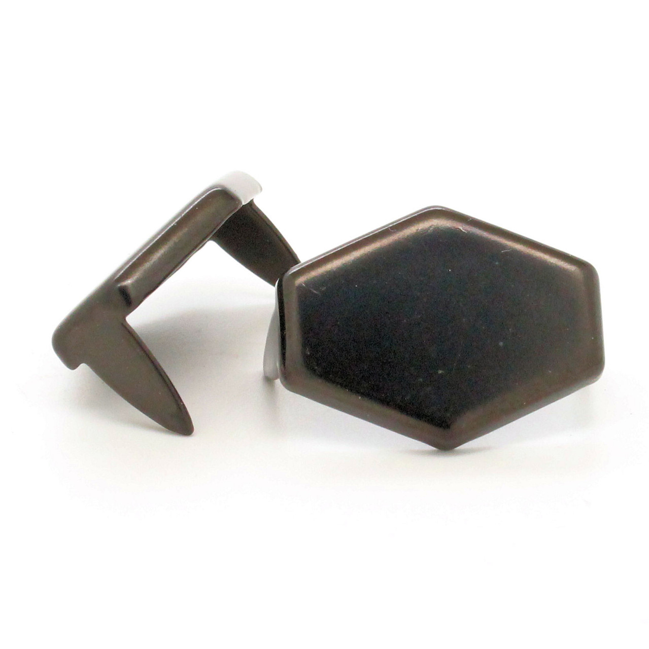 Black hexagon spots in 3/4" long.