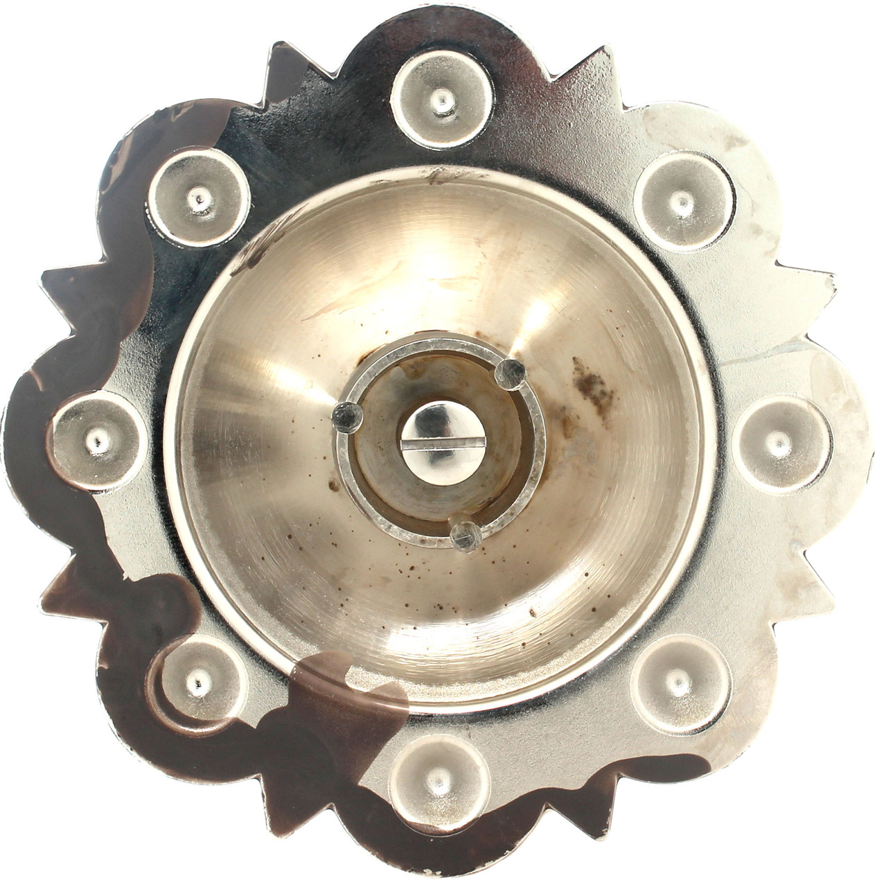 Old silver large 4" berry concho back.