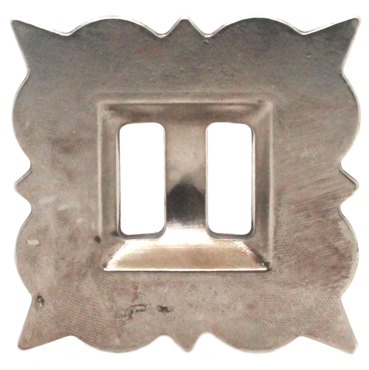 Slotted concho square old silver and rose gold 1-1/2-inch back.