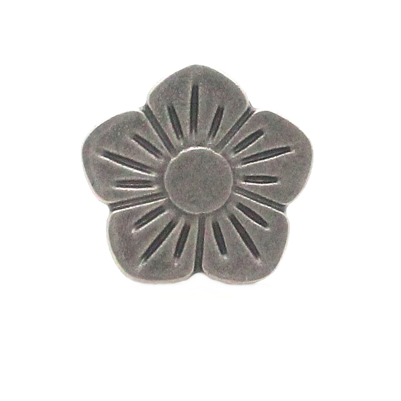 Front of a flower petal concho.