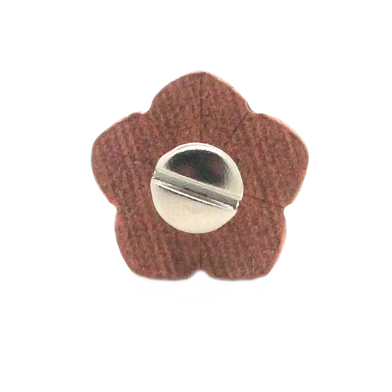 Back of a flower petal antique copper concho.