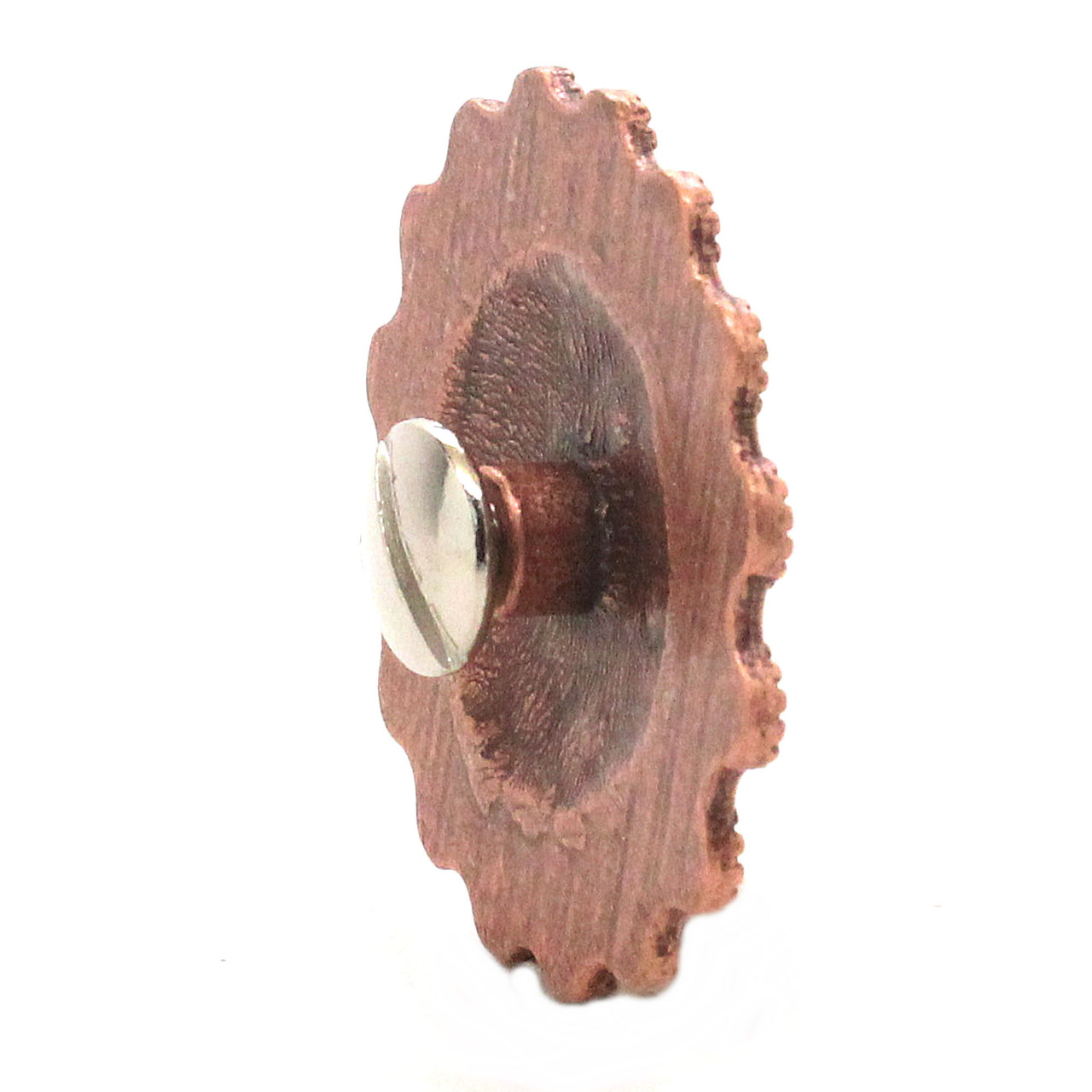 Berry and rope concho antique copper side