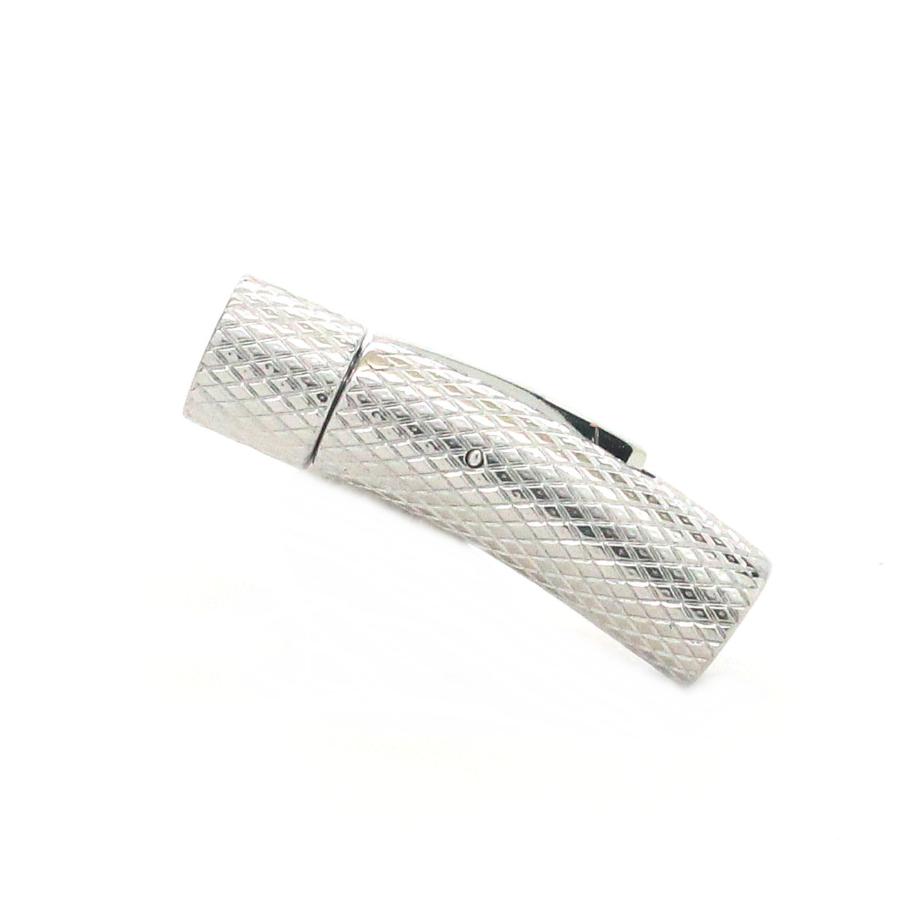 Stainless steel wrist band clasp 1/4" closed.