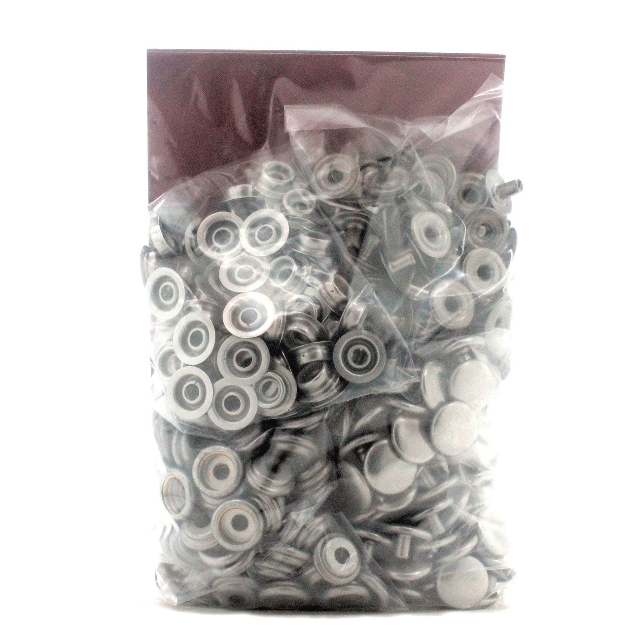 Packaged pack of stainless snaps
