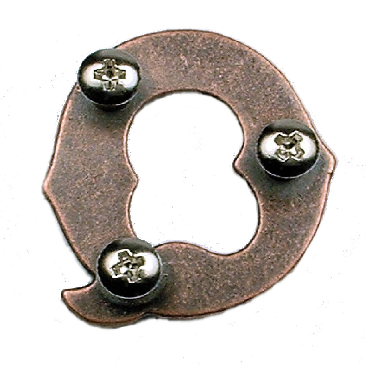 Alphabet Letter Q Antique Copper Concho Back