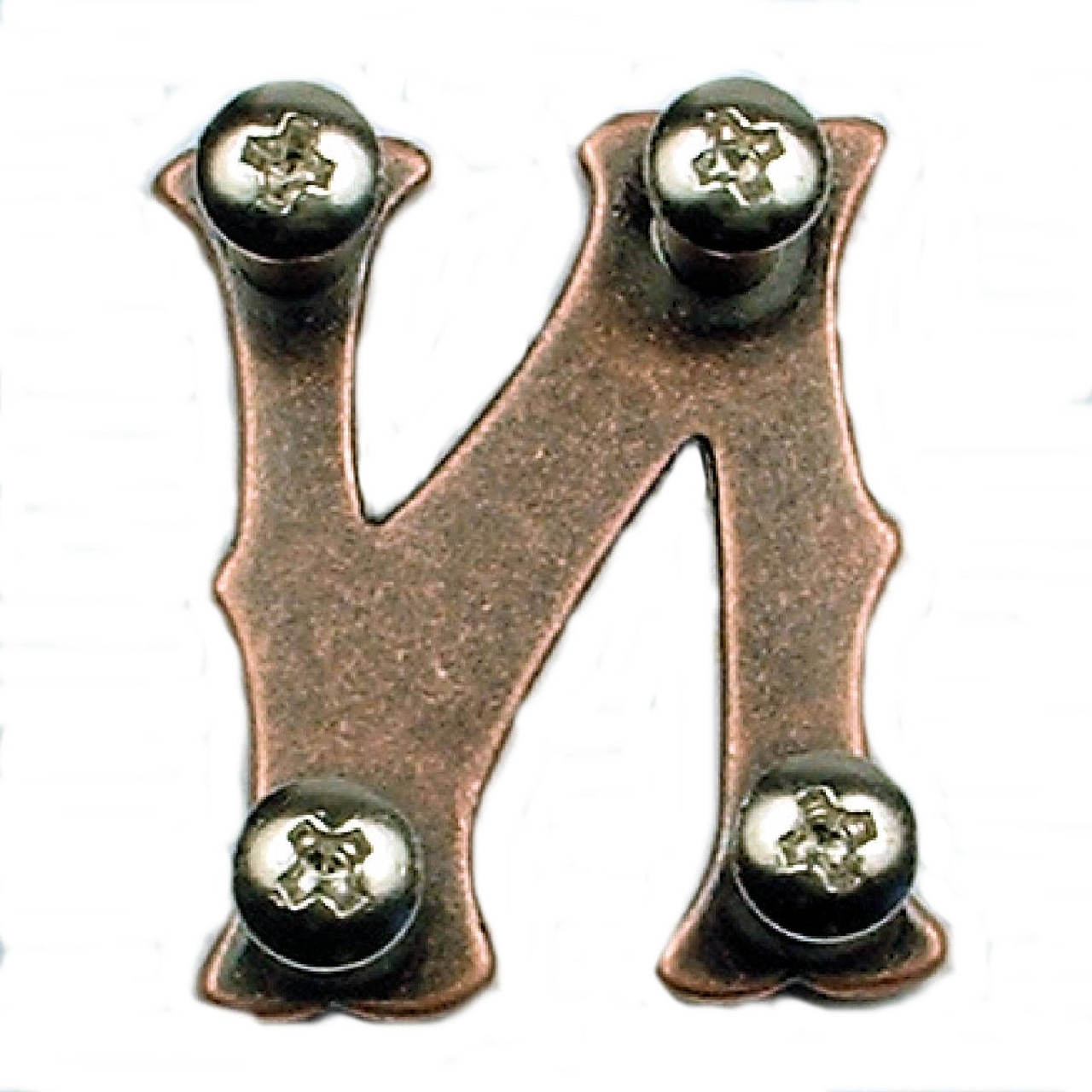 Alphabet Letter N Concho Antique Copper Plated Back