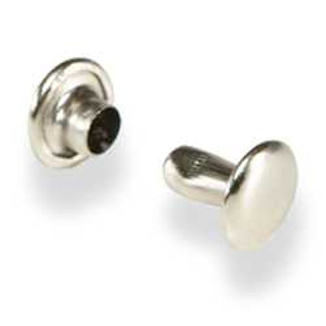 Pure Brass Mushroom Head Rivets - Set of 25