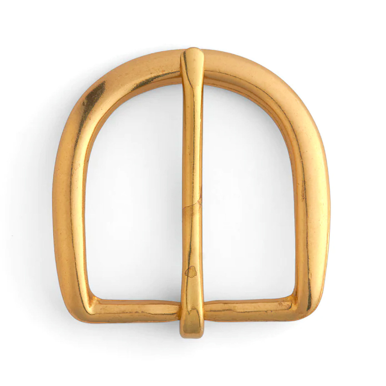 Solid Brass Heel Bar Buckle 1-1/2" 