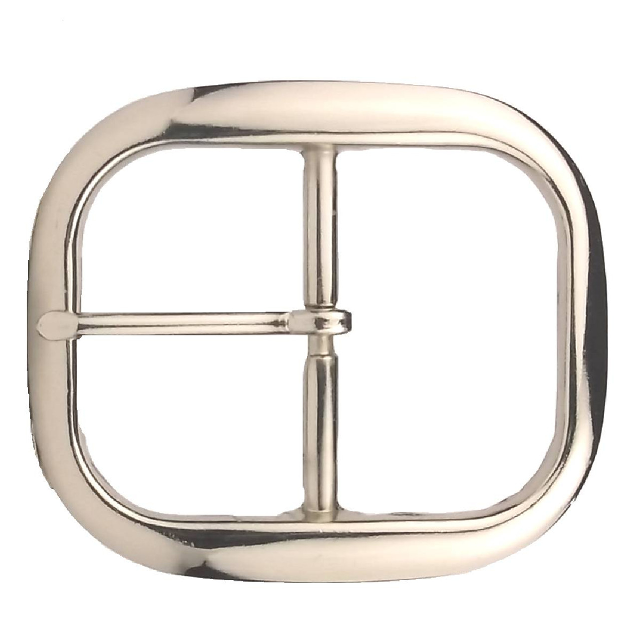 Center Bar Belt Buckle Nickel Plated 