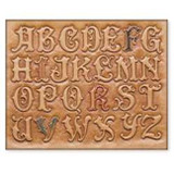 Craftaid Plastic Old English Alphabet Template 1-3/4