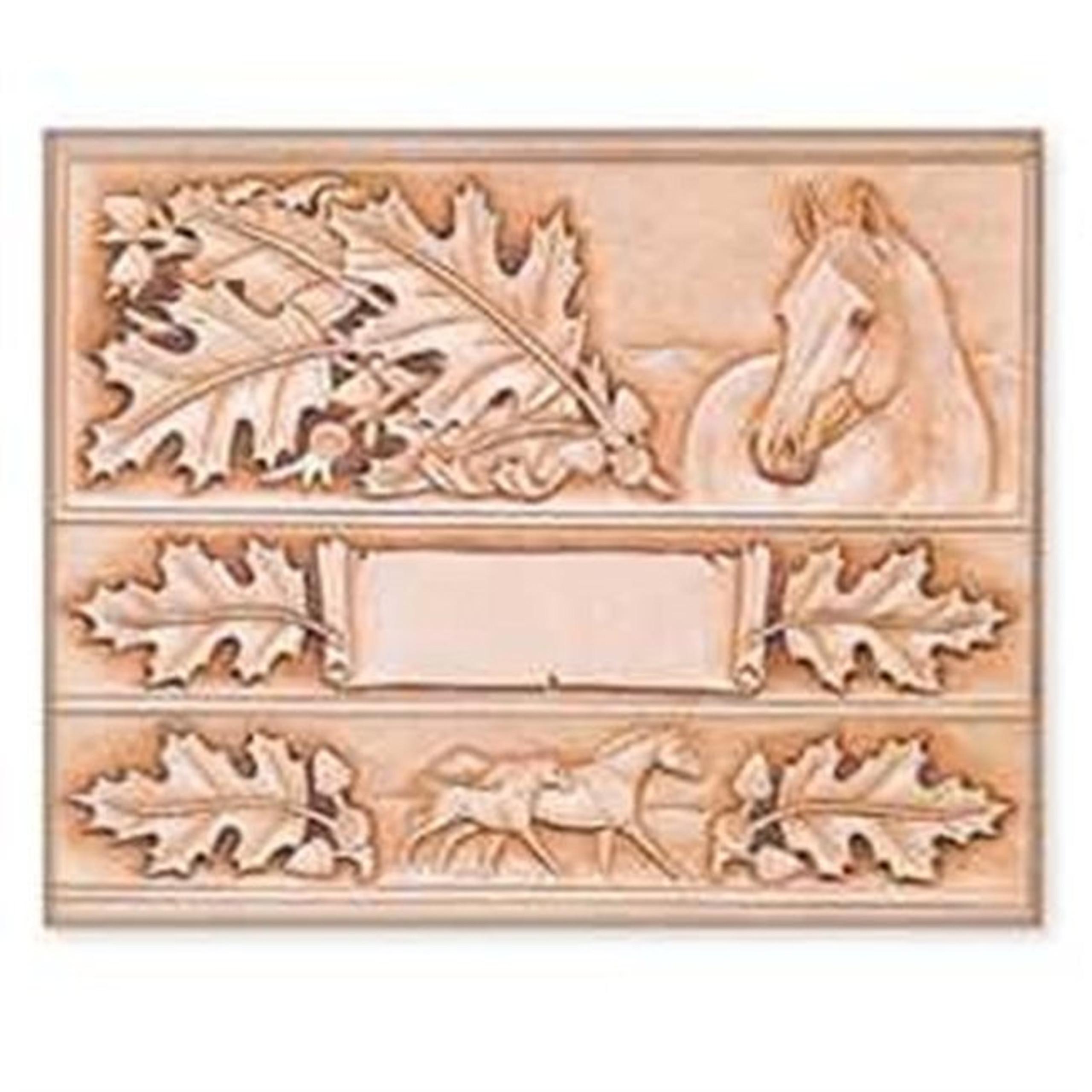 Craftaid Oak Leaves and Horse Belt Billfold Plastic Transfer Template Craftaid Oak Leaves and Horse Belt Billfold Plastic Transfer Template