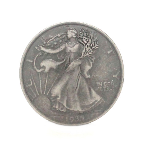 Walking liberty front.