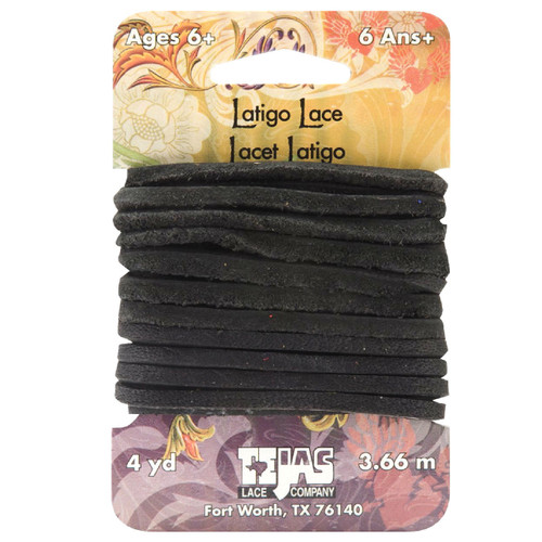 Latigo Lace Black 1/8" X 4 Yards 5112-01