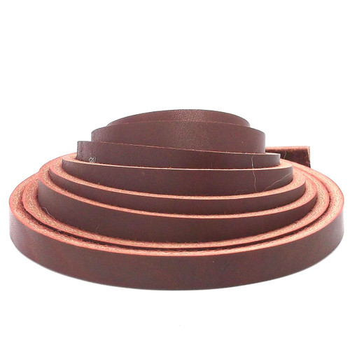 Genuine Leather Strip 1/4 Inch Wide 72 Inches Long for DIY Craft Projects,  1.8-2mm Thick, Bourbon Brown