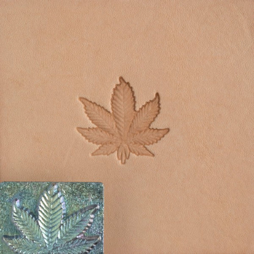 Hemp stamp with its leather impression.