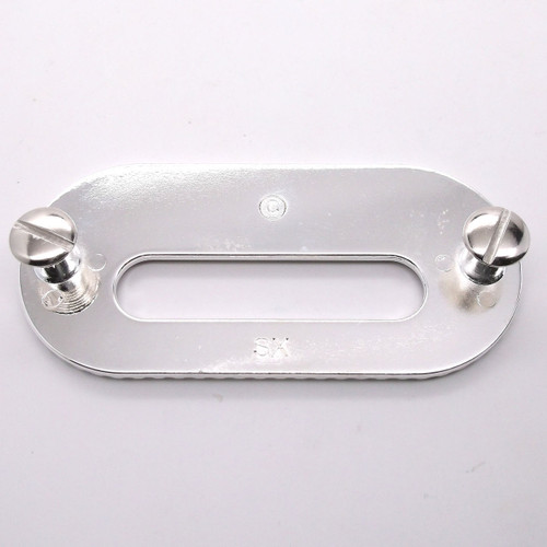 Silver Rigging Plate 3.25" x 2" Slot Leather Strapping and Tie Downs Stecksstore 