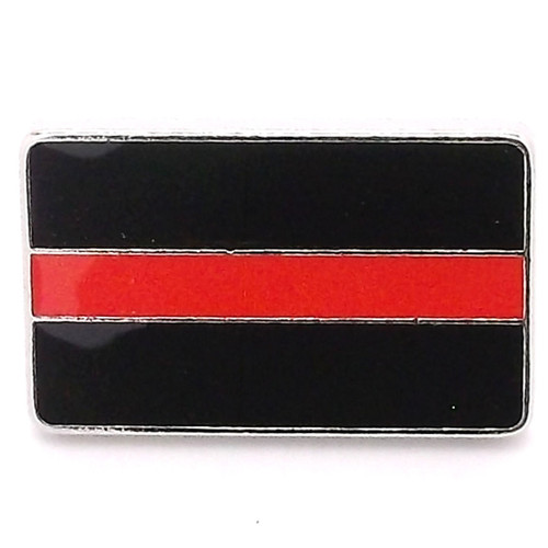 Firefighters Support Pin Line 24 Snap Cap Nickel 1" 