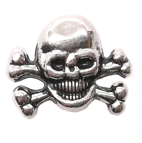 Small Skull and Crossbones Line 24 Snap Cap