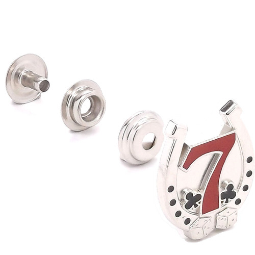 Lucky 7 Horseshoe Line 24 Snap Cap Set Lucky 7 Horseshoe Line 24 Snap Cap Set