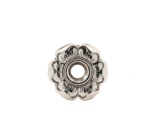 Flower Bezel Concho in Silver and Black Front