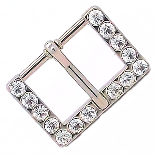 Crystal Studded Hatband Buckle 1"