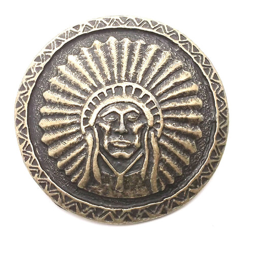  Southwest Chief Antique Brass Concho Screwback 1.5"