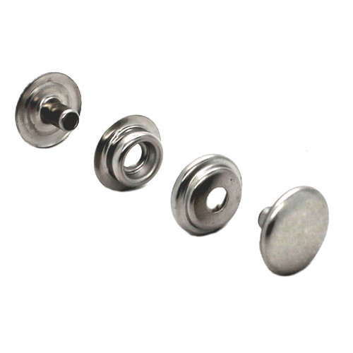 SLC 5 Pack Premium Line 24 Decorative Nickel Buffalo Button Snaps