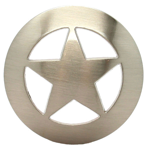 Brushed Nickel Smooth Star Concho 1-3/4" 7533-05 by Stecksstore 