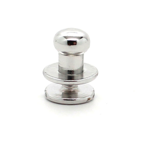 Button Stud Nickel 8 mm Screw Back 