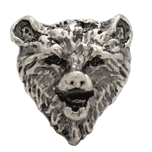 Bear Head Antique Nickel Decorative Snap Set Concho 1"1265-991