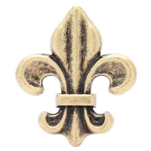 Fleur di Lis Concho Antique Brass 1-5/8"