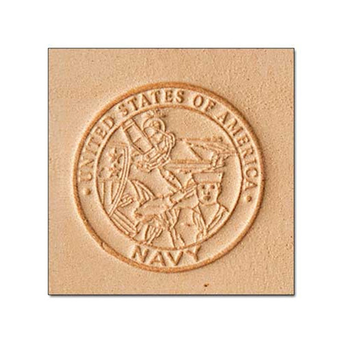 Navy 3-D Stamp