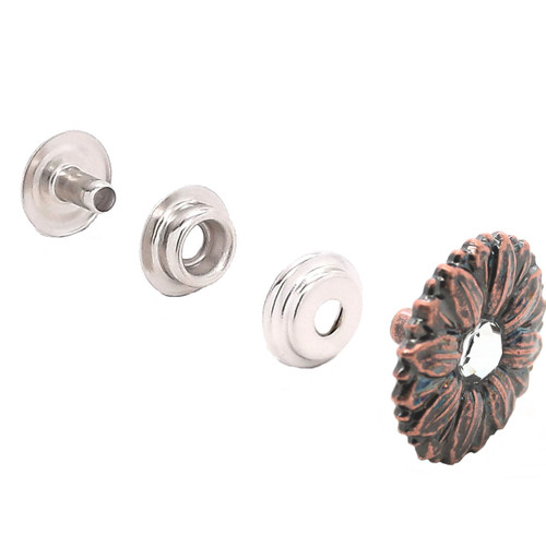 Sunflower Antique Copper Decorative Line 24 Snap Set Sunflower Antique Copper Decorative Line 24 Snap Set