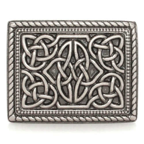 Celtic Trophy Belt Buckle Antique Nickel Front